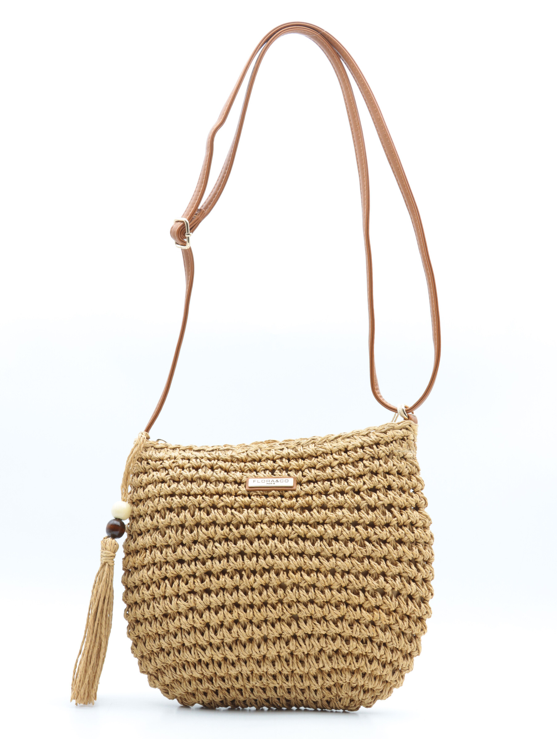 Wholesaler Flora & Co - straw shoulder bag