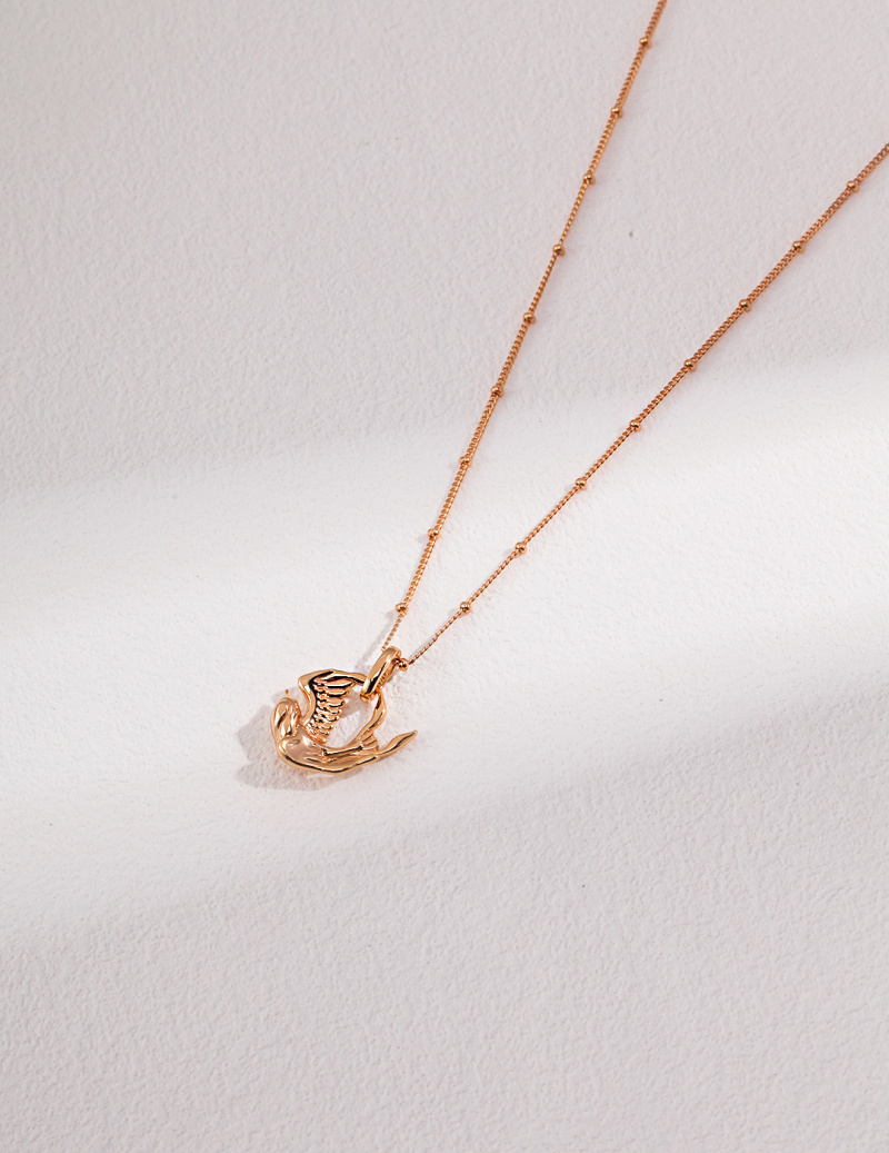 Wholesaler Flyja - Gold plated bird necklace