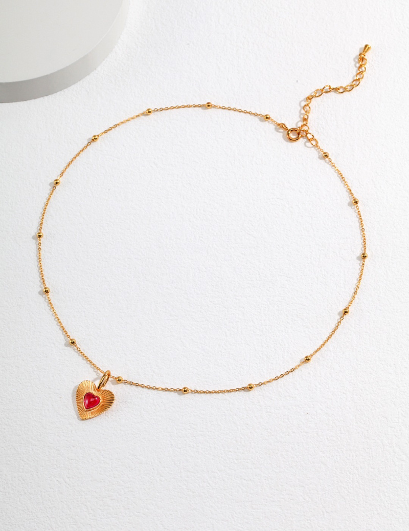 Wholesaler Flyja - Gold plated heart necklace