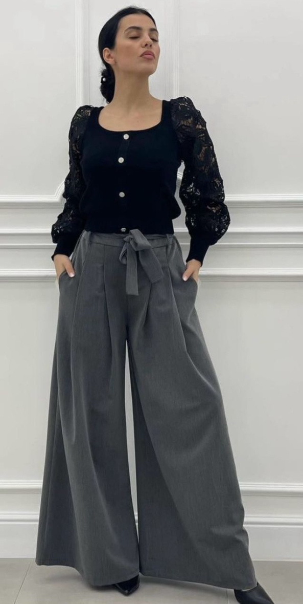 Wholesaler FOLIE LOOK - Chic and fluid pants with bow