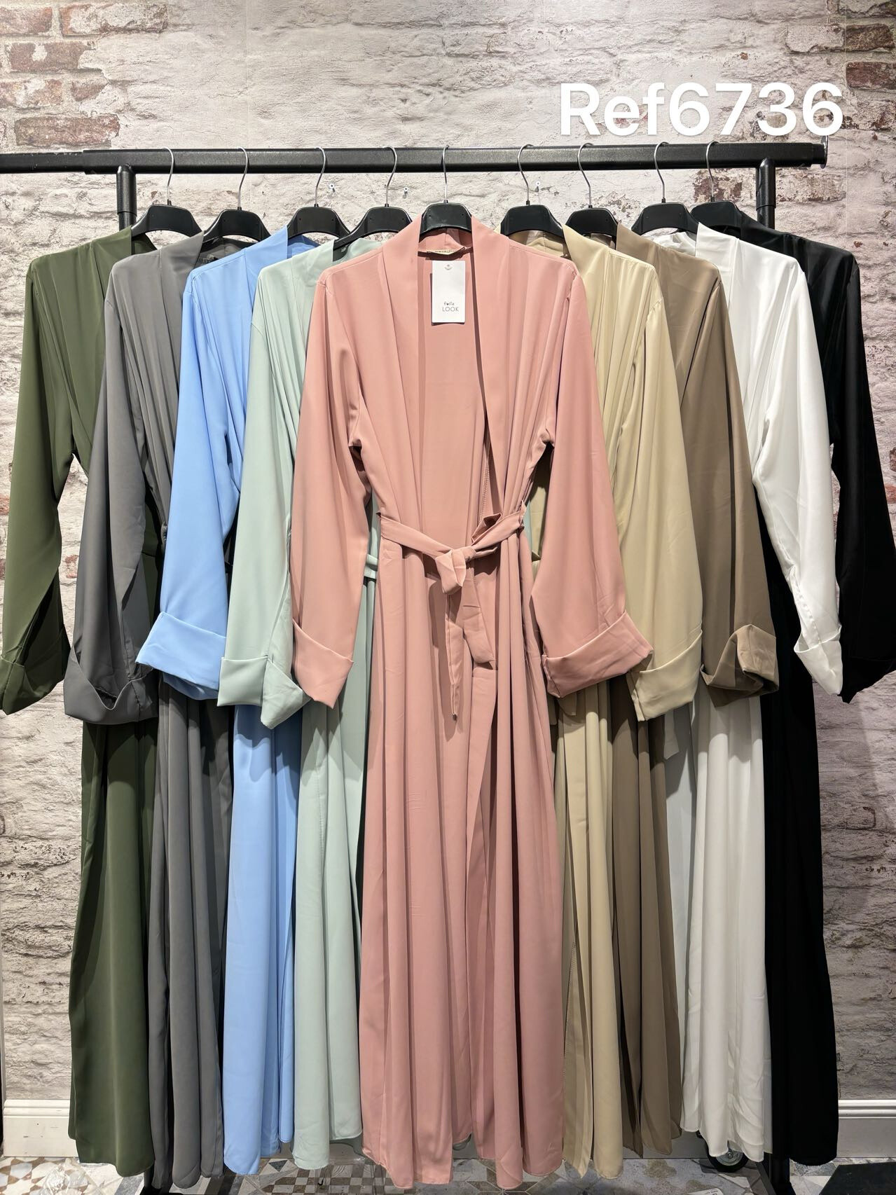 Wholesaler FOLIE LOOK - Long-sleeved kimono with belt