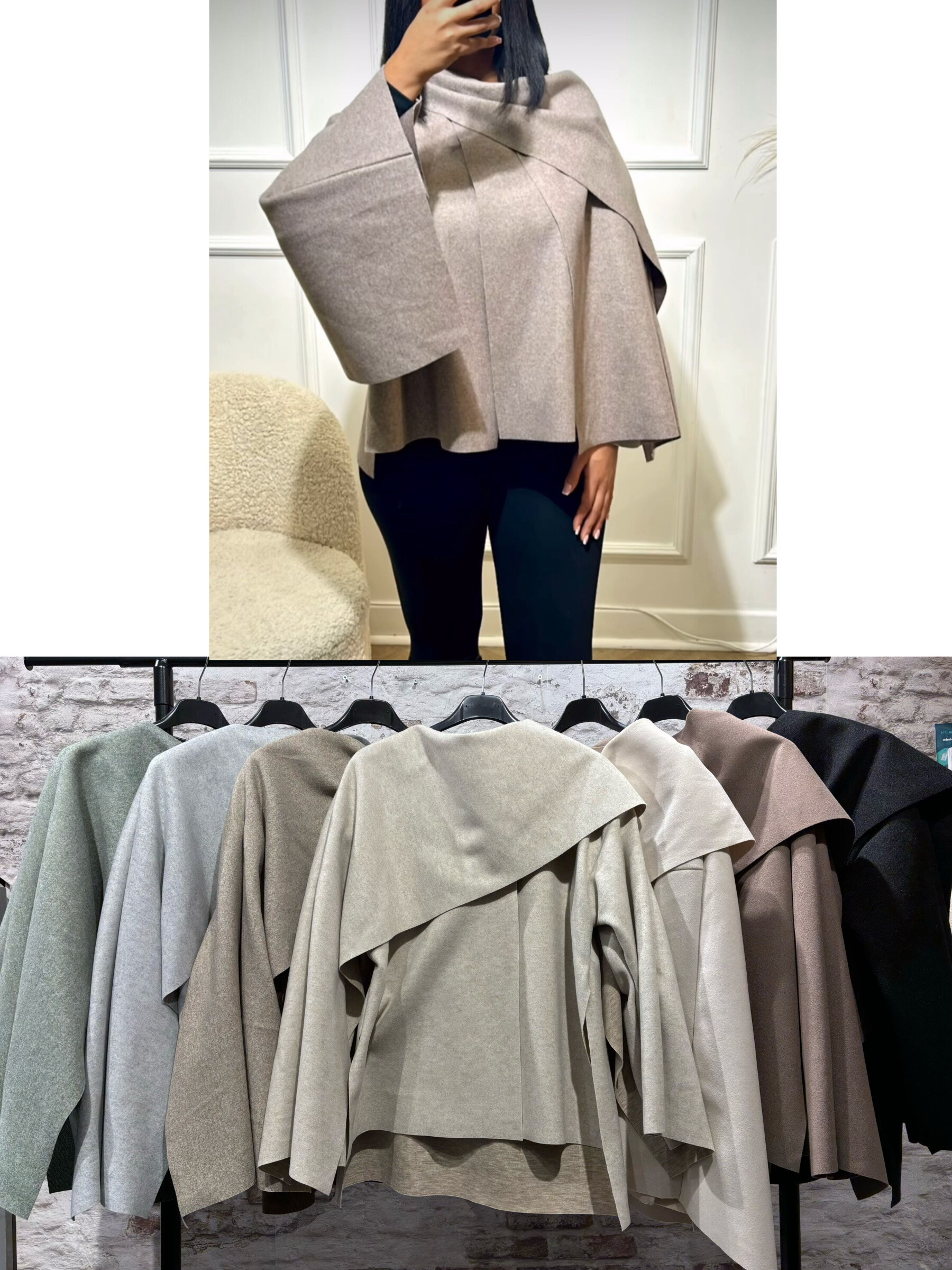 Wholesaler FOLIE LOOK - Plain cape jacket