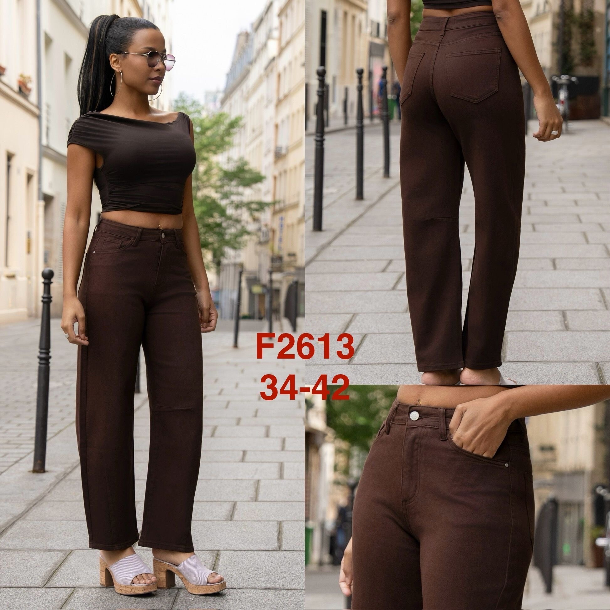 Großhändler FOLYROSE - SCHOKO-BARREL-JEANS