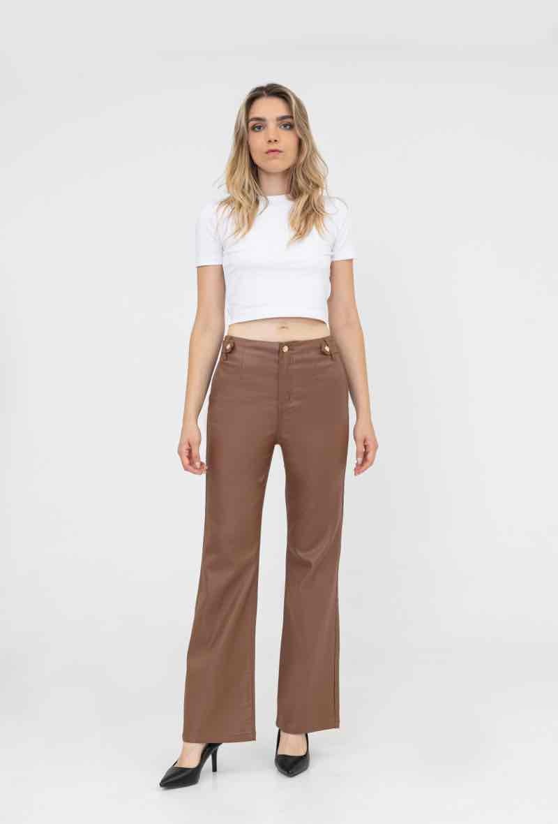 Wholesaler FOLYROSE - Coated flared pants