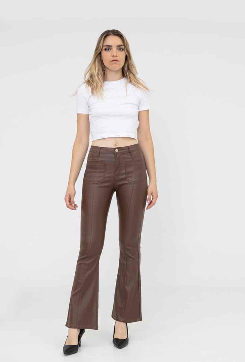 Wholesaler FOLYROSE - Coated flared jeans