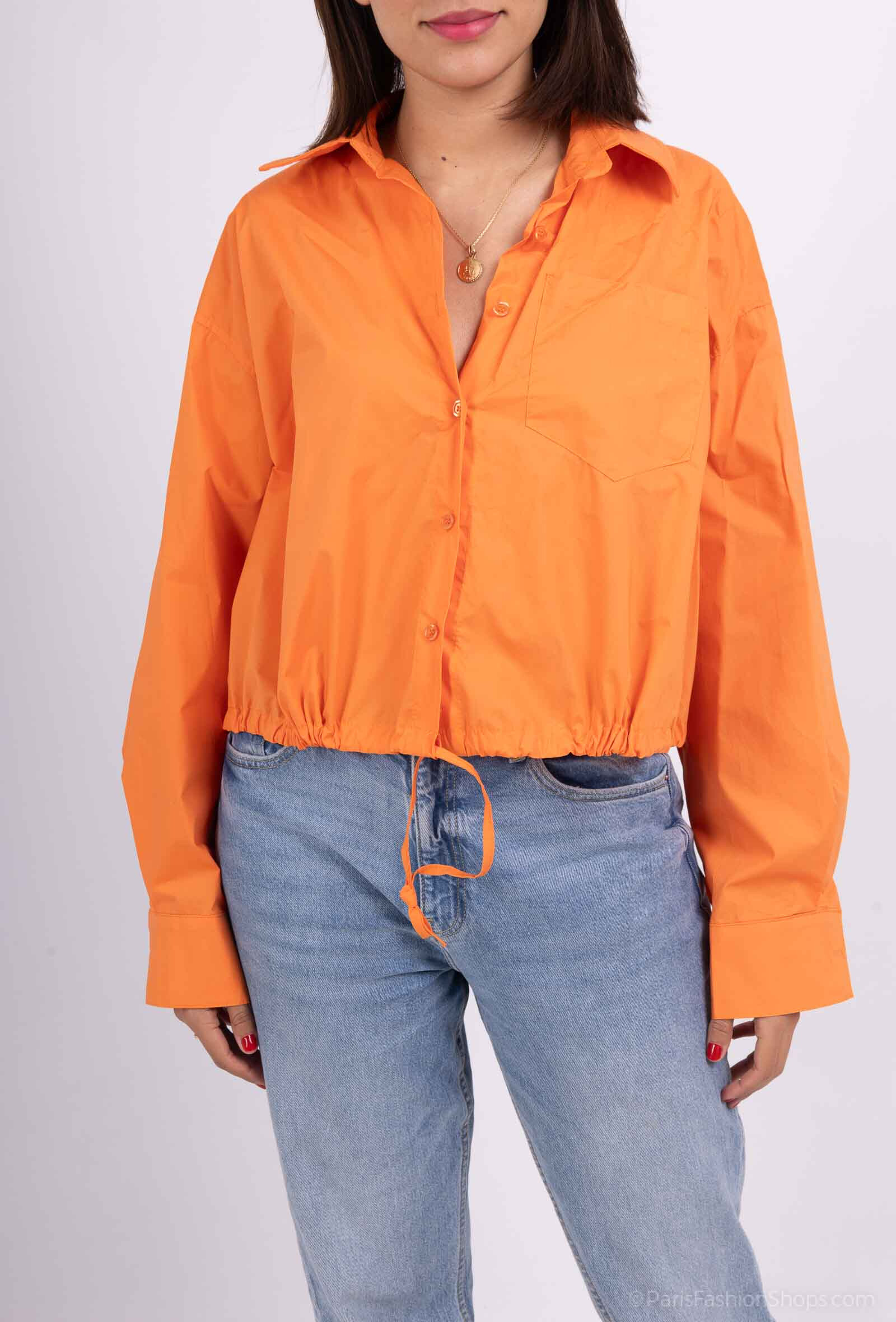 Wholesaler For Her Paris Grande Taille - United Cotton Long Sleeve Unie Cotton Shirt