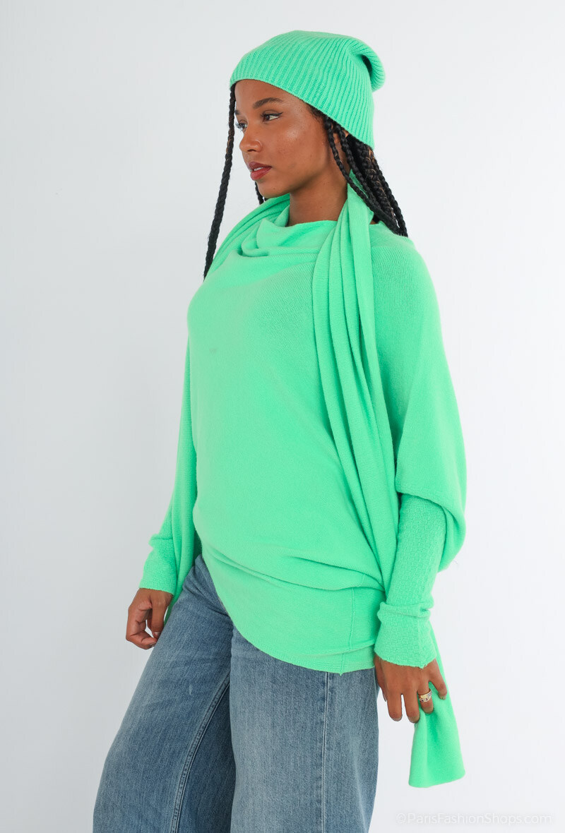 Wholesaler For Her Paris Grande Taille - Knit scarf with a cashmere feel