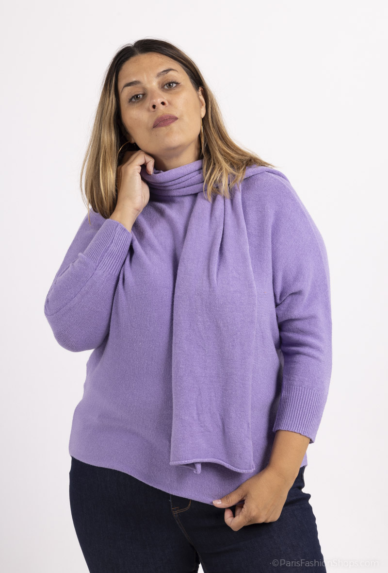 Großhändler For Her Paris Grande Taille - Pullover und Schal