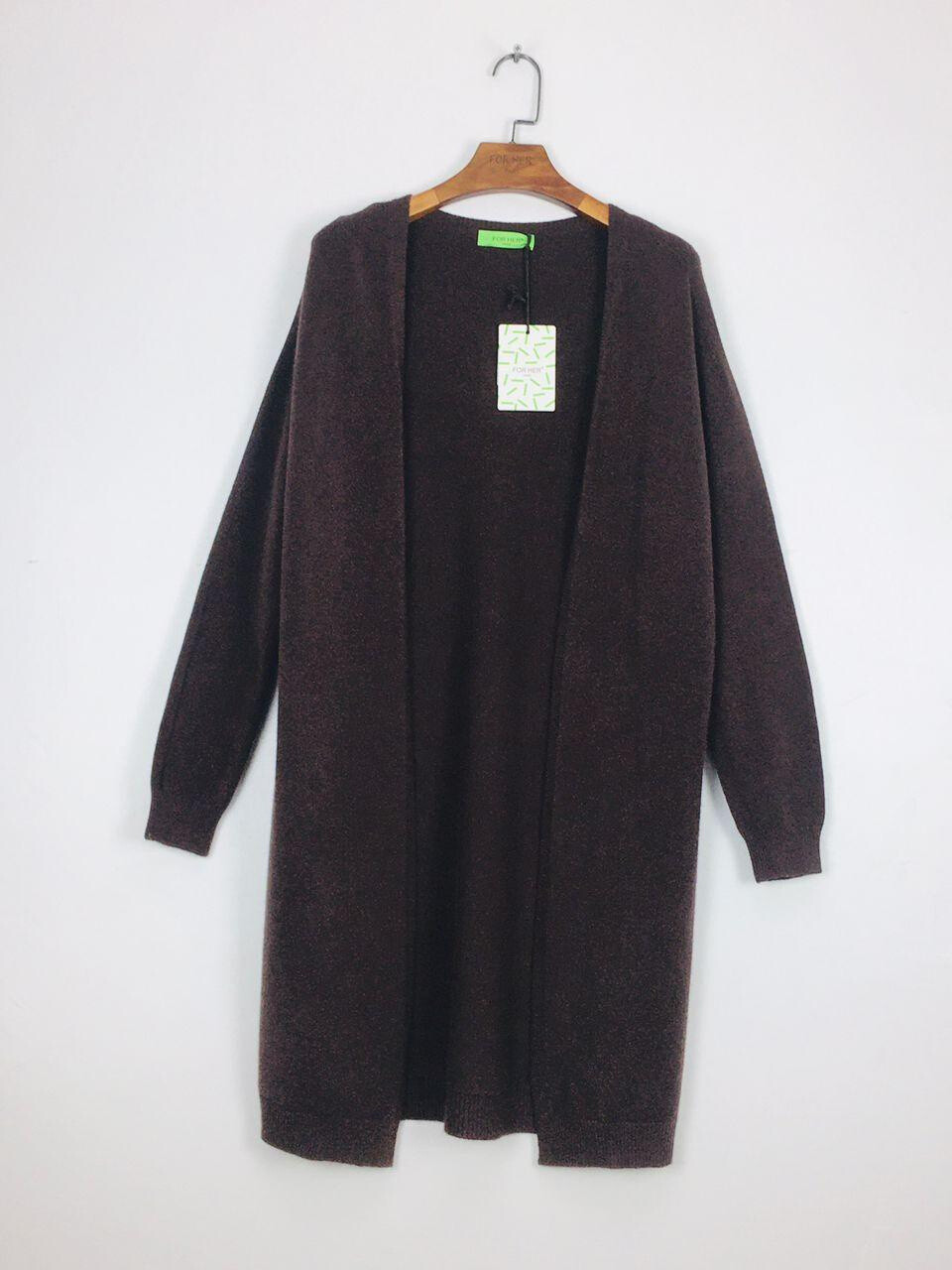 Wholesaler For Her Paris Grande Taille - Plain long-sleeved cardigan