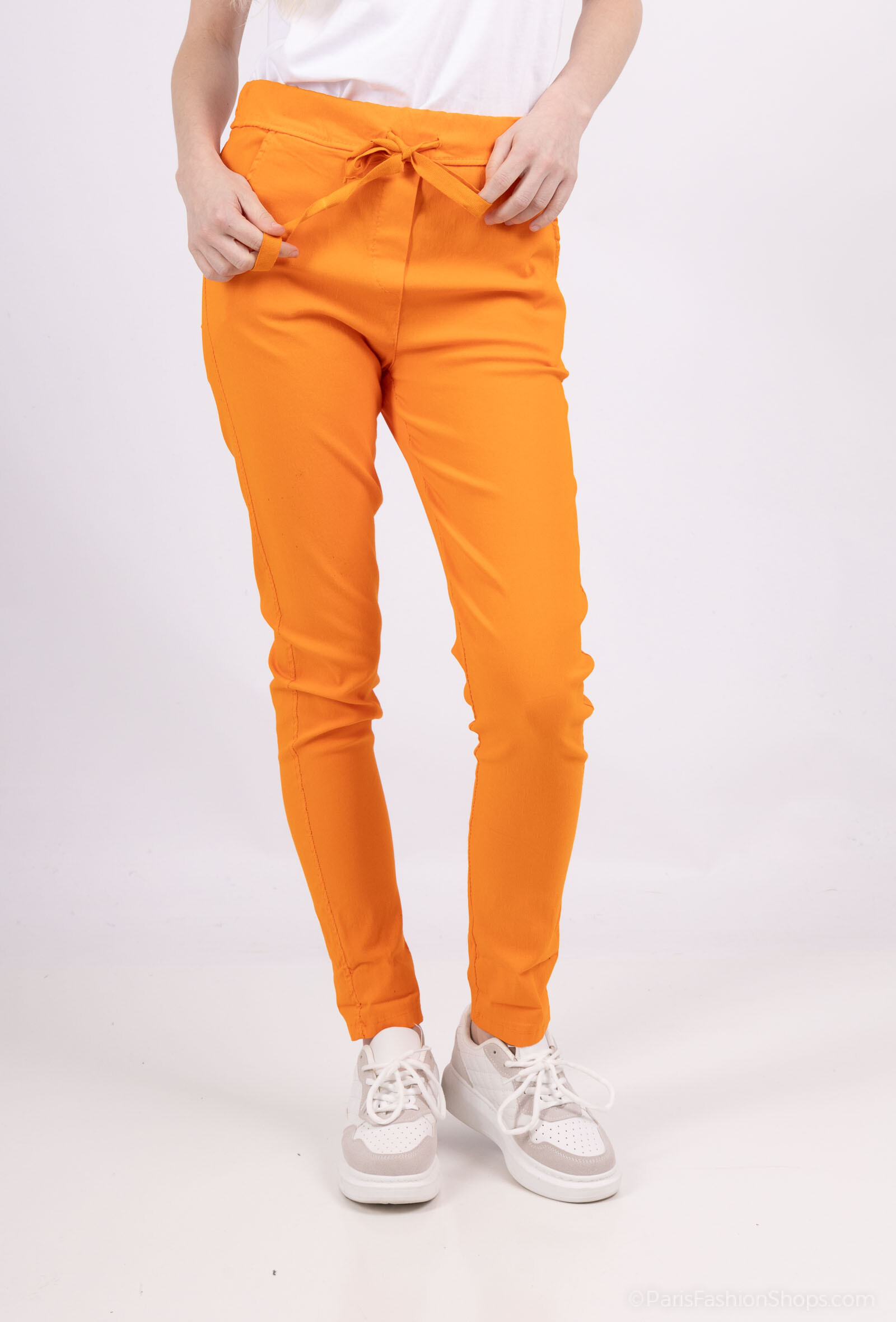Wholesaler For Her Paris Grande Taille - Plain Elastane cotton pants