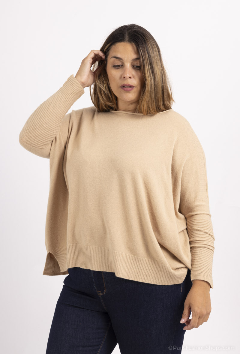 Wholesaler For Her Paris Grande Taille - Plain oversize jumper