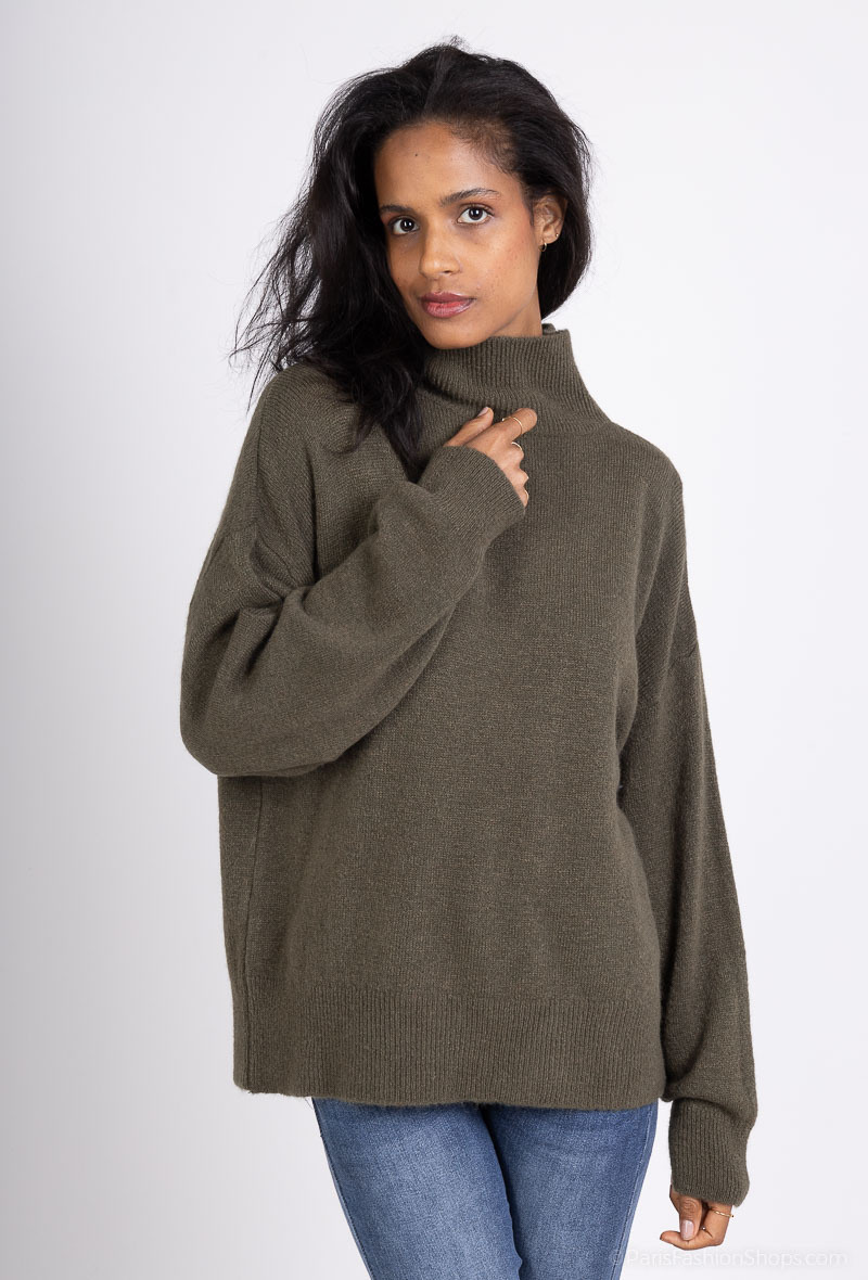 Wholesaler For Her Paris Grande Taille - V-neck baby alpaca jumper