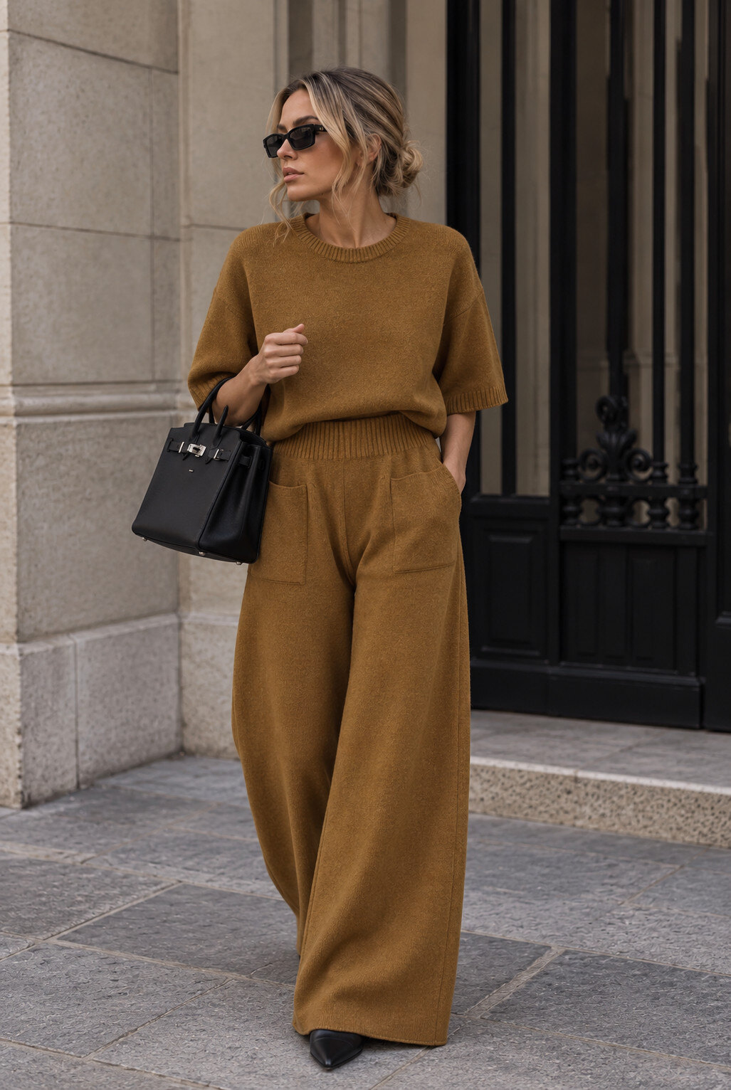 Mayorista For Her Paris Grande Taille - Suéter de tacto suave con cuello redondo, mangas cortas y espalda sofisticada, se siente como cachemira