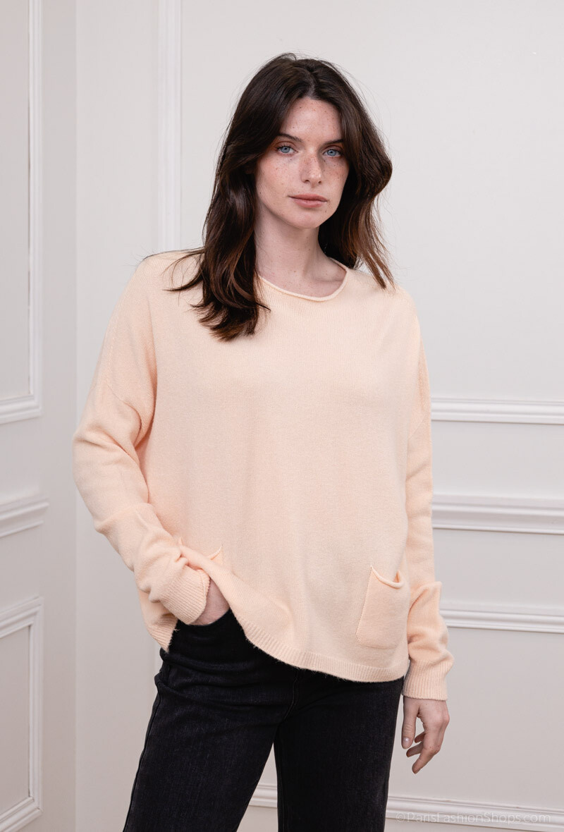 Mayorista For Her Paris Grande Taille - Top oversize de punto cuello redondo