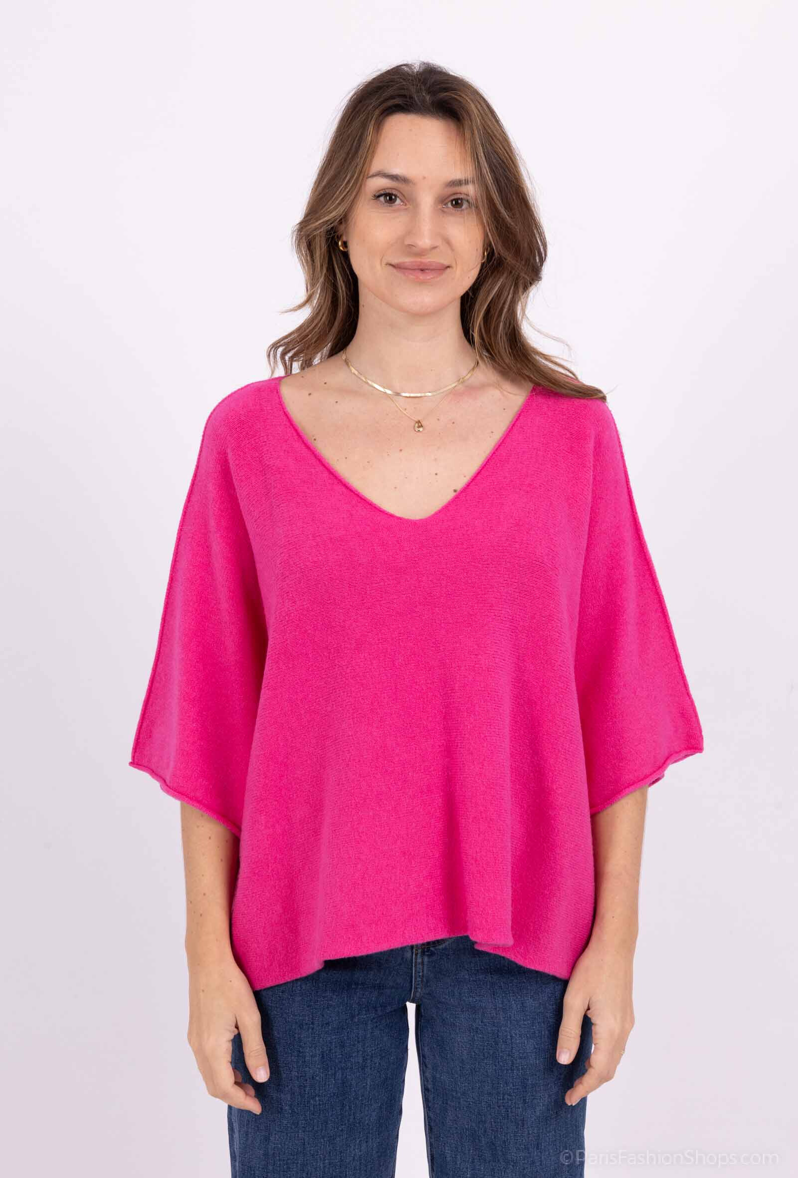 Mayorista For Her Paris Grande Taille - Suéter liso extragrande