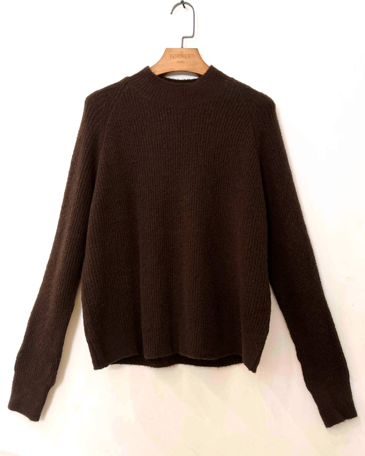 Wholesaler For Her Paris Grande Taille - Solid ribbed sweater with long raglan sleeves and a round neck in a soft and warm wool blend