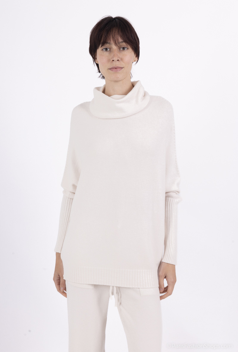 Wholesaler For Her Paris Grande Taille - Oversized sweater with roll neck, long sleeves, cashmere touch