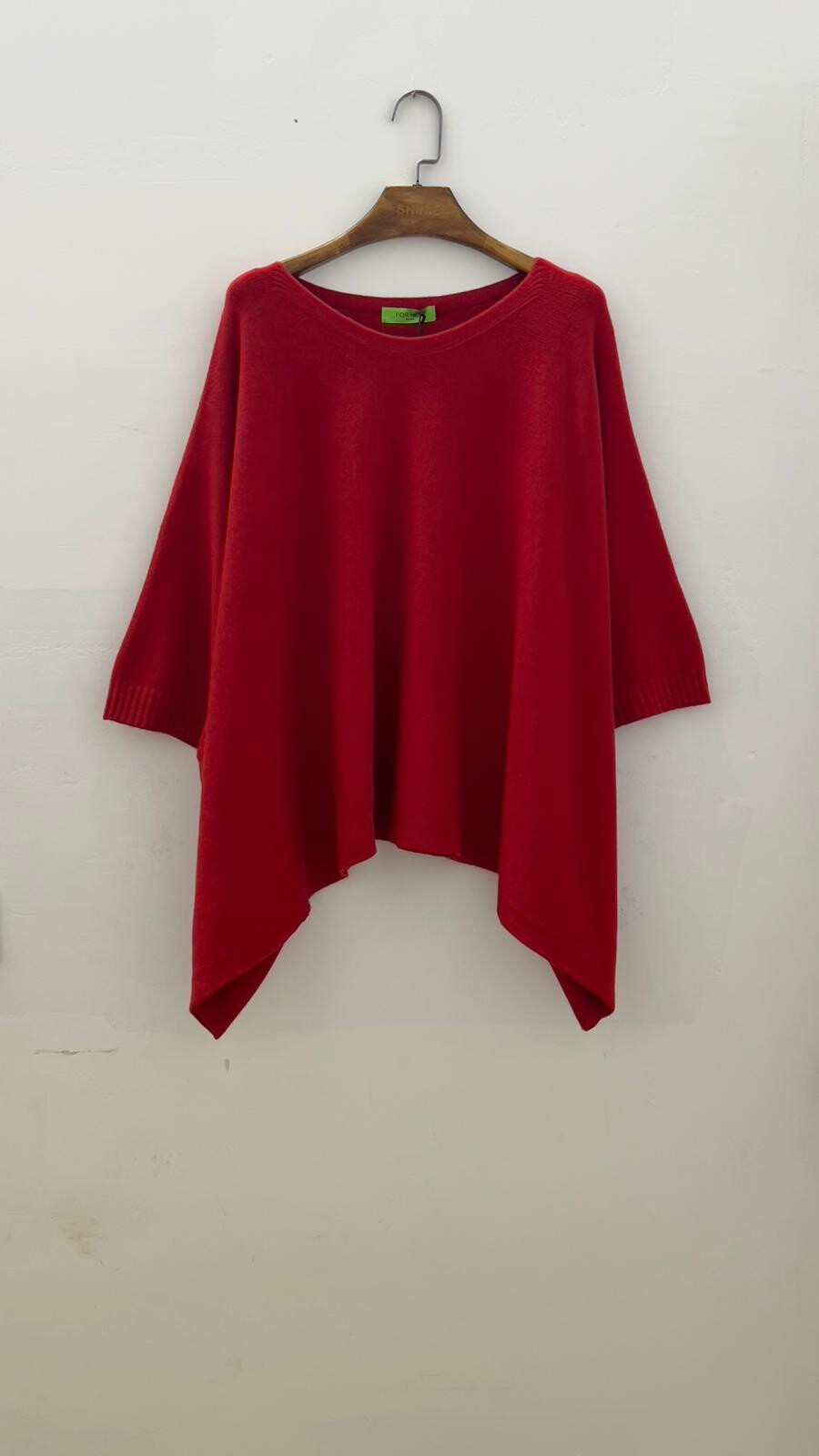 Grossiste For Her Paris - Poncho uni en maille au toucher cachemire