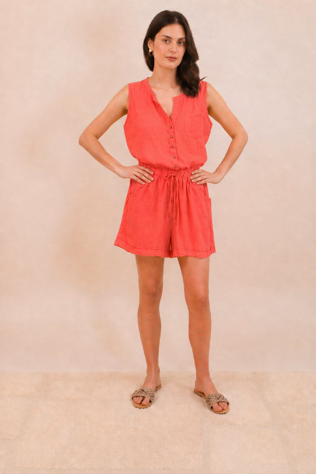 Grossiste For Her Paris - Débardeur/gilet en 100 % lin au charme naturel et raffiné