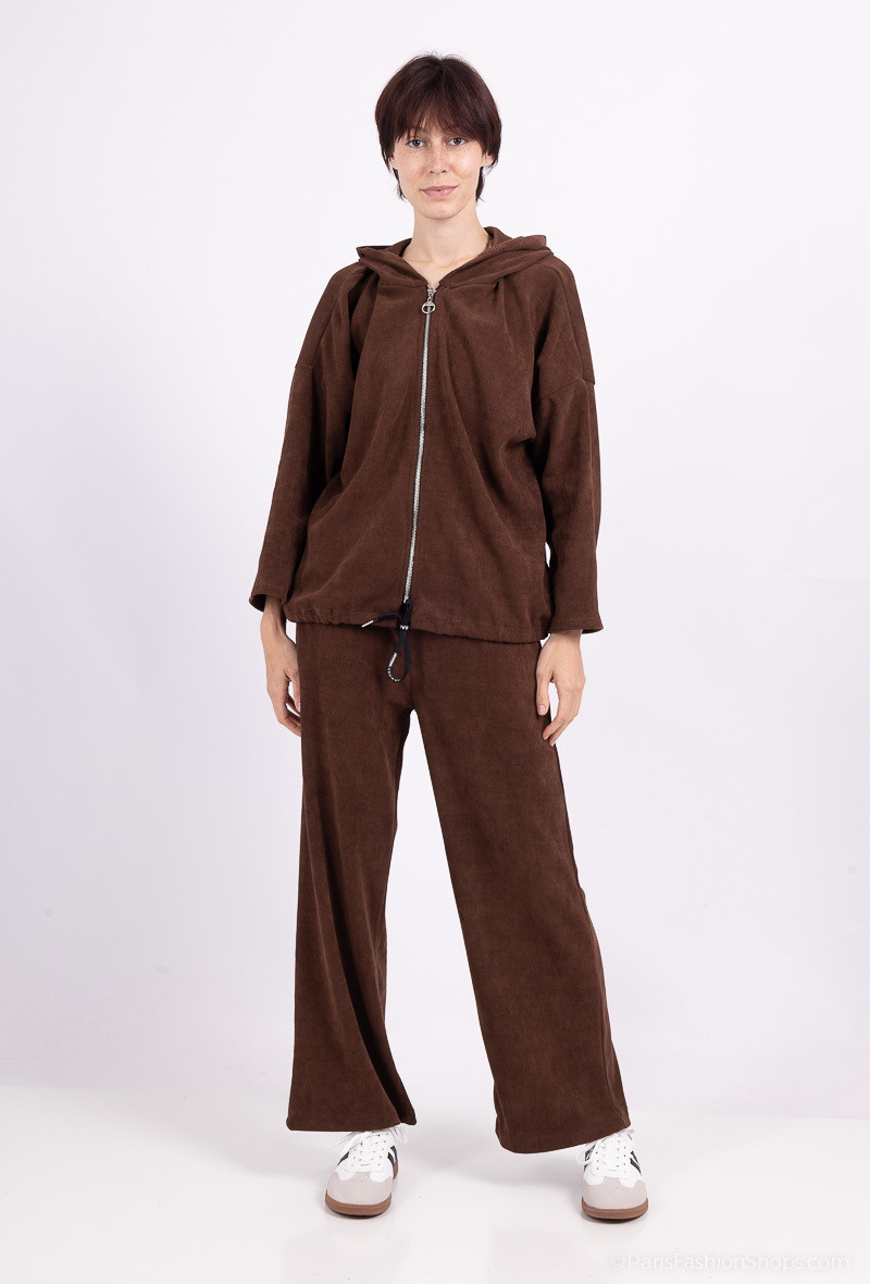Wholesaler For Her Paris - Velvet vest and pants set