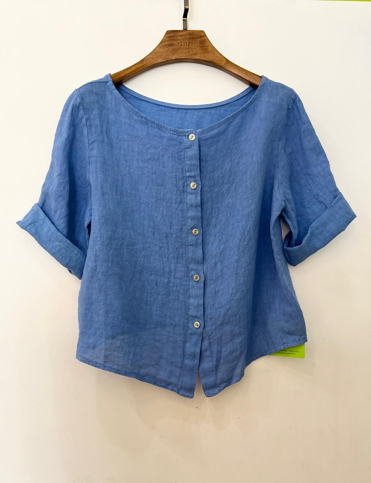Mayorista For Her Paris - Mujeres de verano o chaleco de verano alto de verano 100% de lino