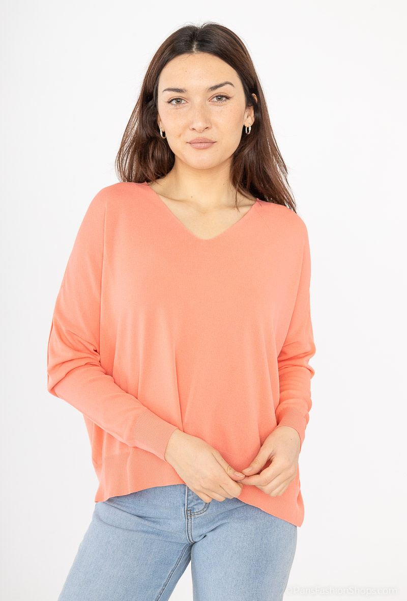Grossiste For Her Paris - Top oversize en col V
