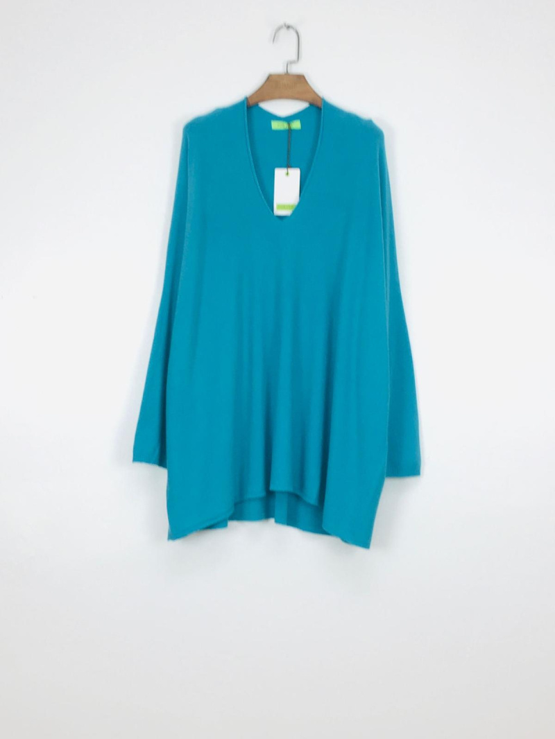 Wholesaler For Her Paris - Oversized V-neck knit tunic