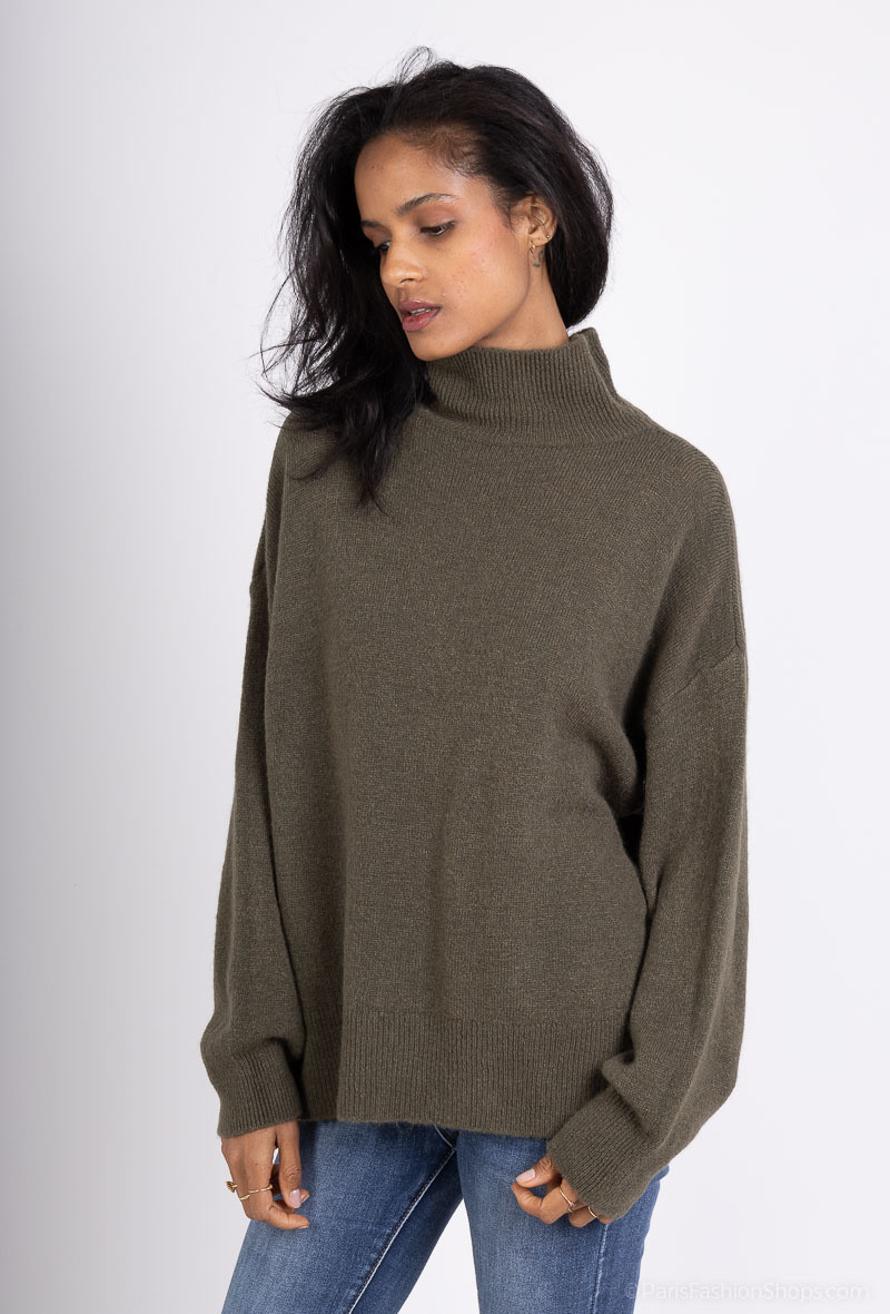 Wholesaler For Her Paris - V-neck baby alpaca jumper