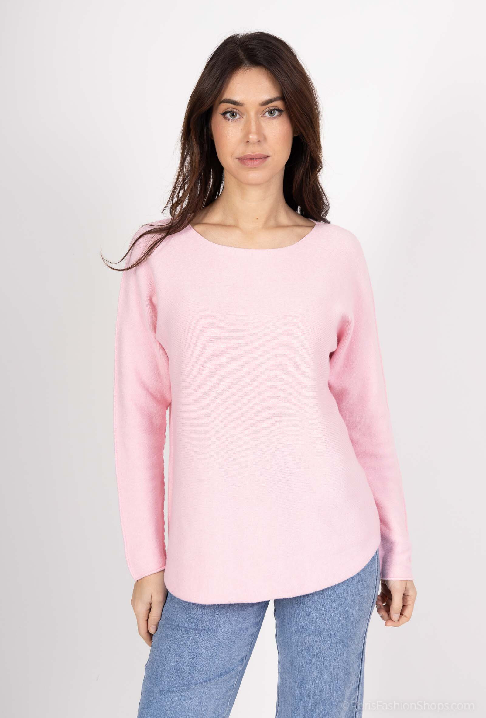 Wholesaler For Her Paris - oversized seamless sweater plain round neck long sleeves