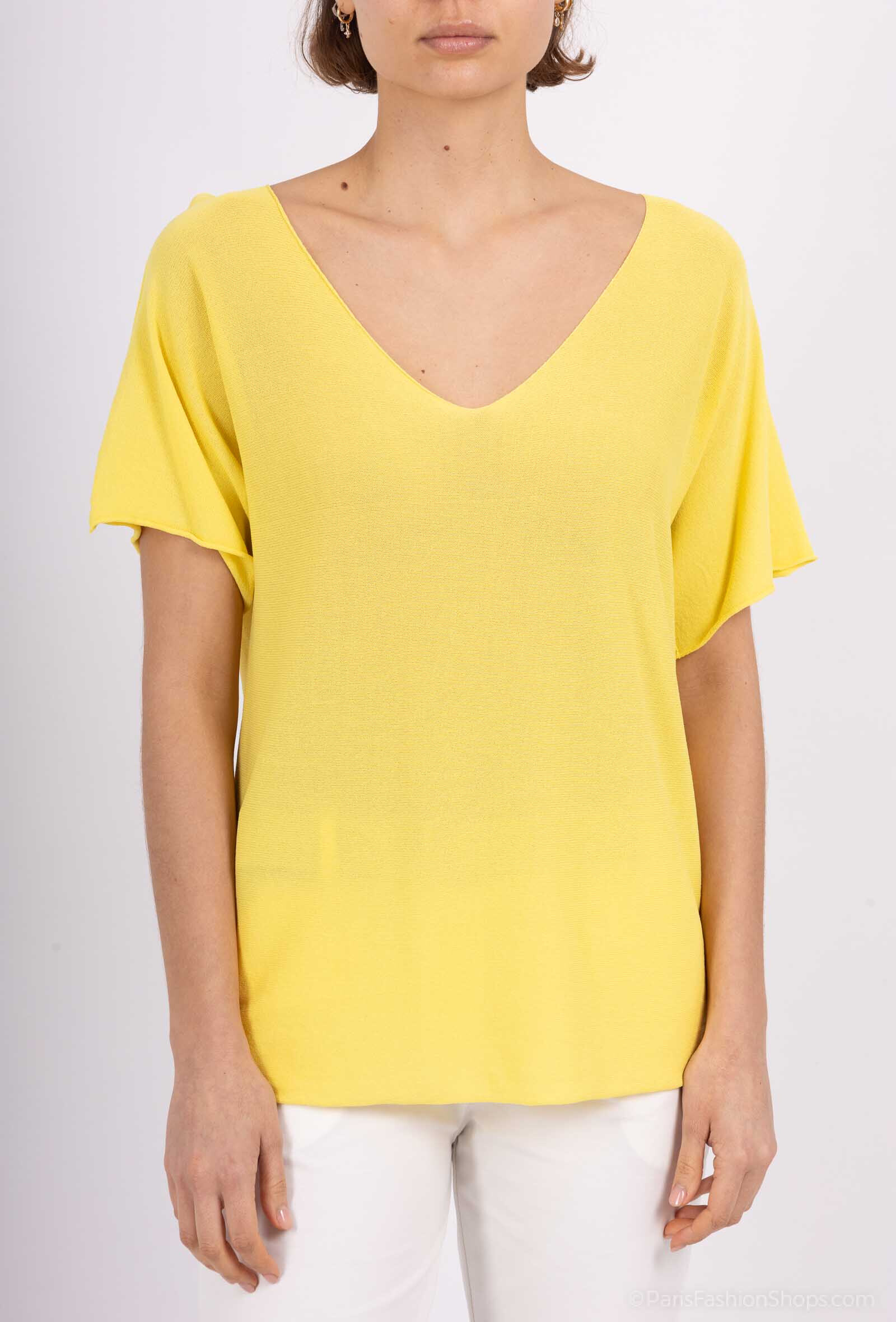 Wholesaler For Her Paris - United sweater with seam in V -neck