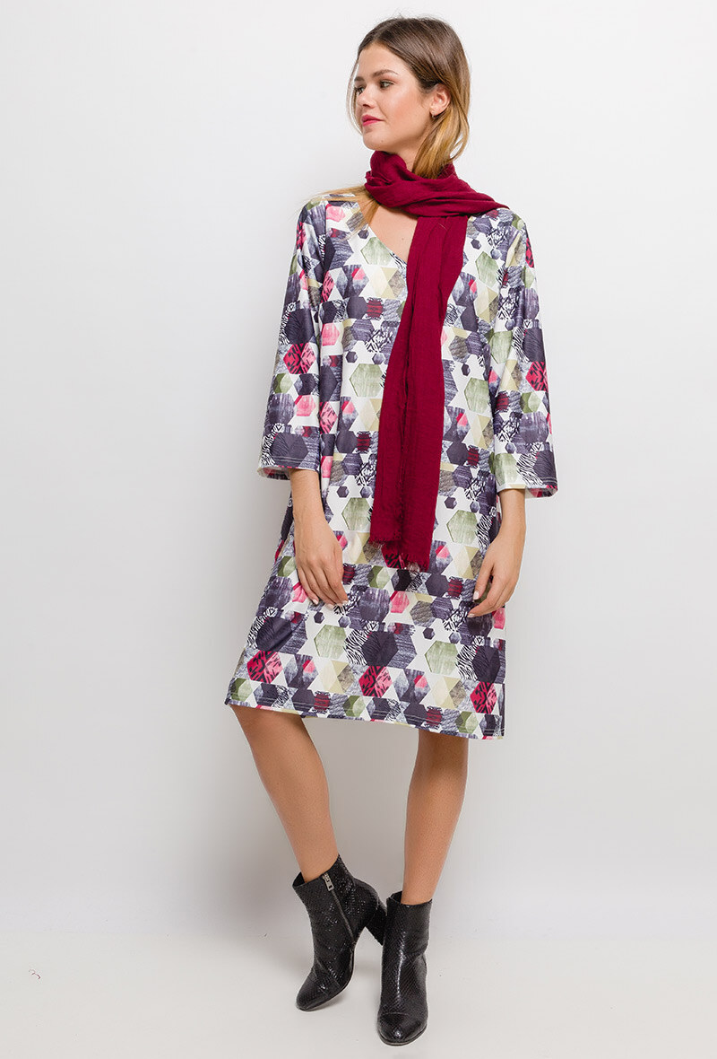 Wholesaler For Her Paris - Big size Printed dress