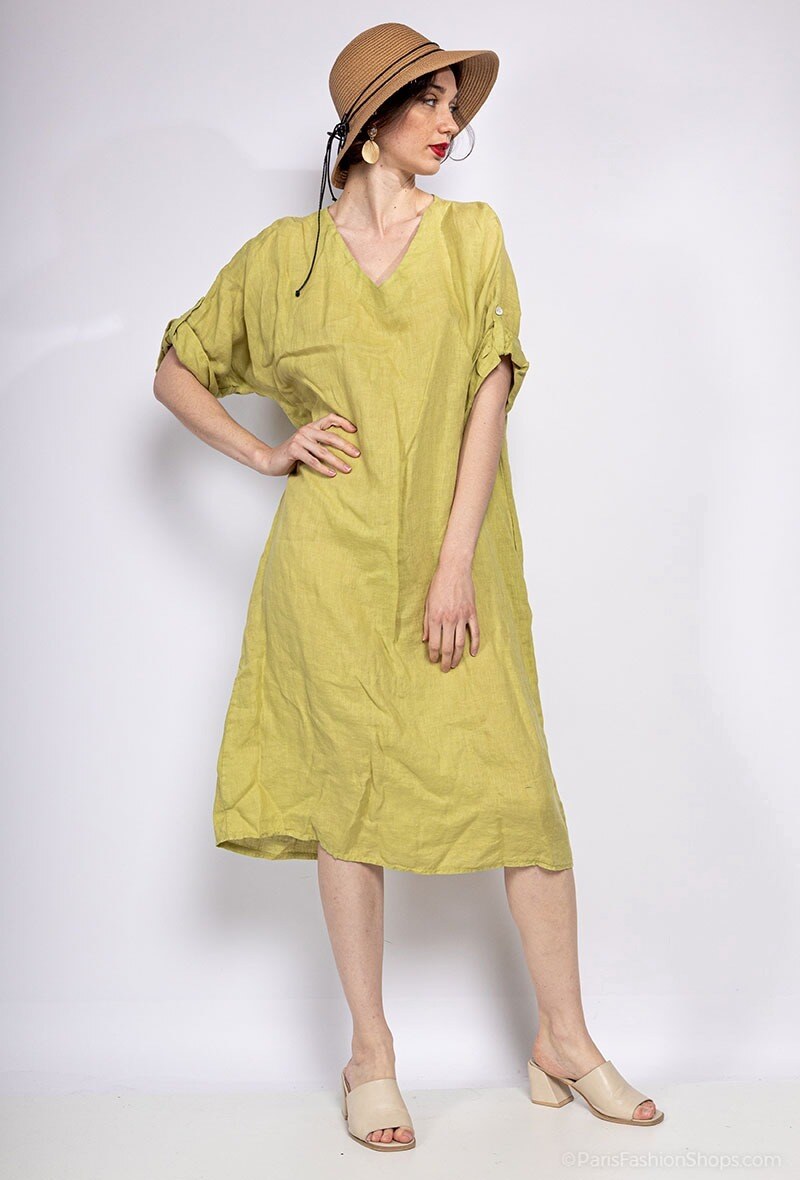 Wholesaler For Her Paris - Dress 100% LINEN