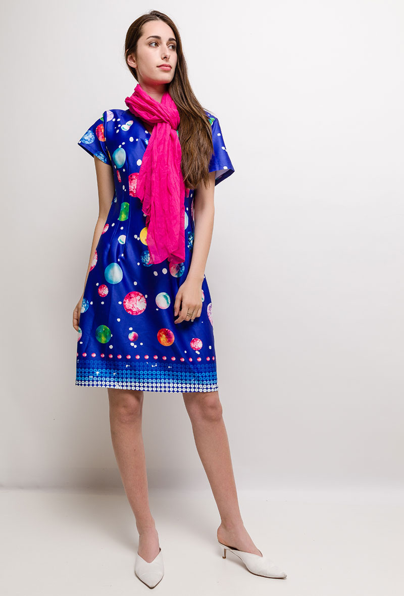 Wholesaler For Her Paris - Big size Printed dress ANTHONIA