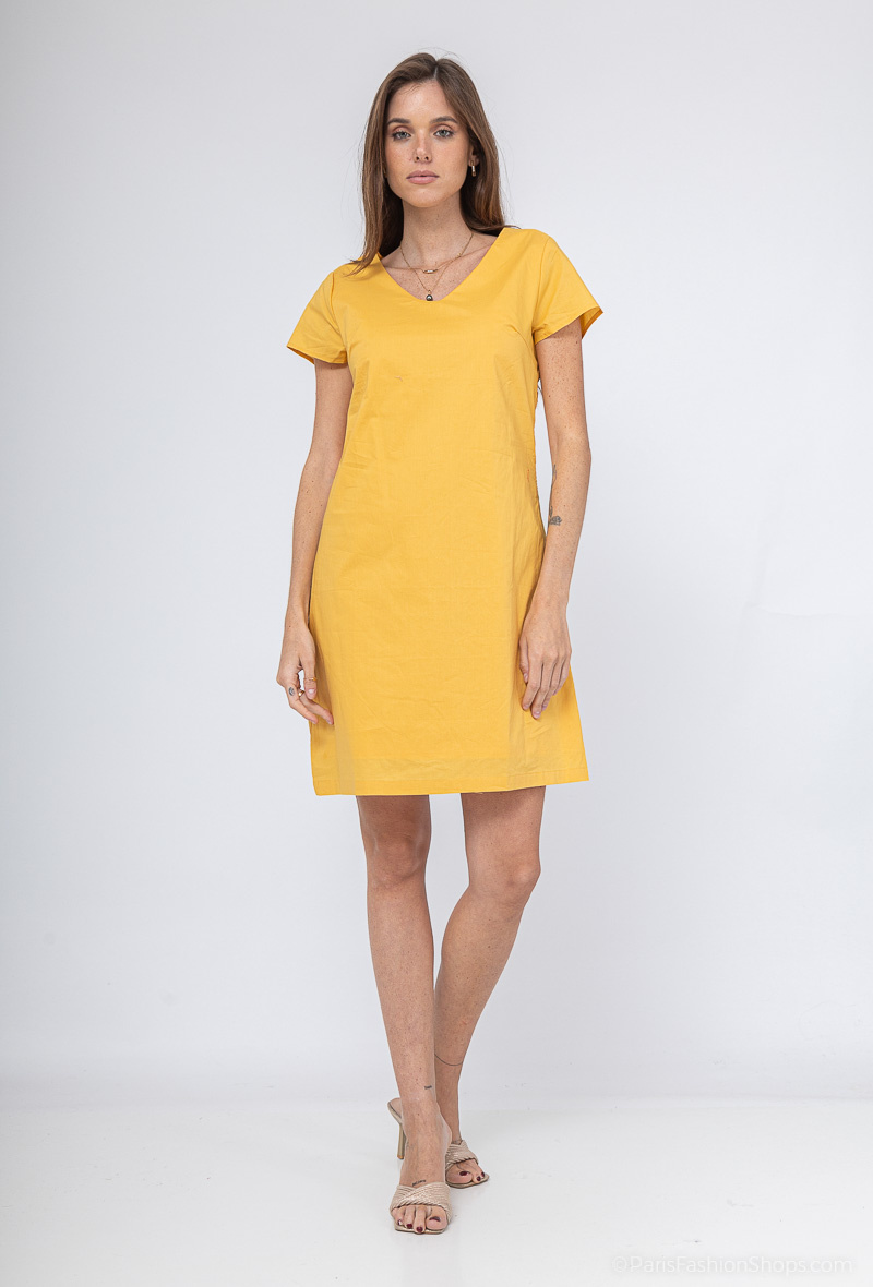 Wholesaler For Her Paris - Plain cotton dress DIANA