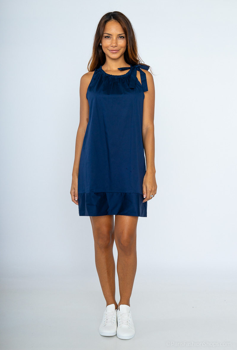 Wholesaler For Her Paris - Plain tank dress 100% cotton