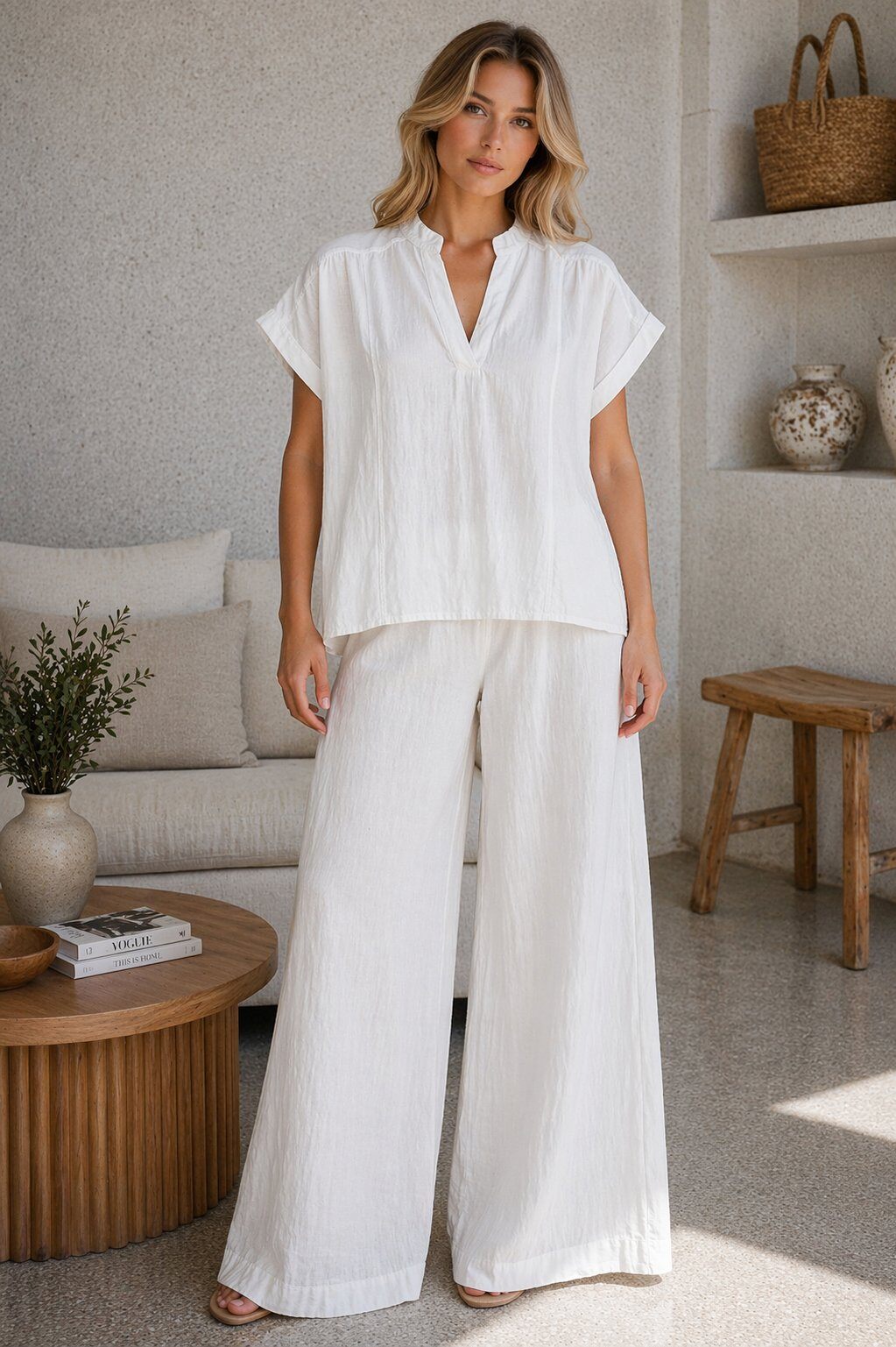 iudam Oversize T Shirt da donna con scollo a V, estiva, a