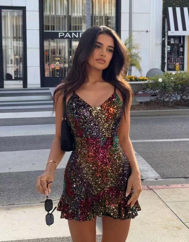 Wholesaler FP & CO - Short sequin dress