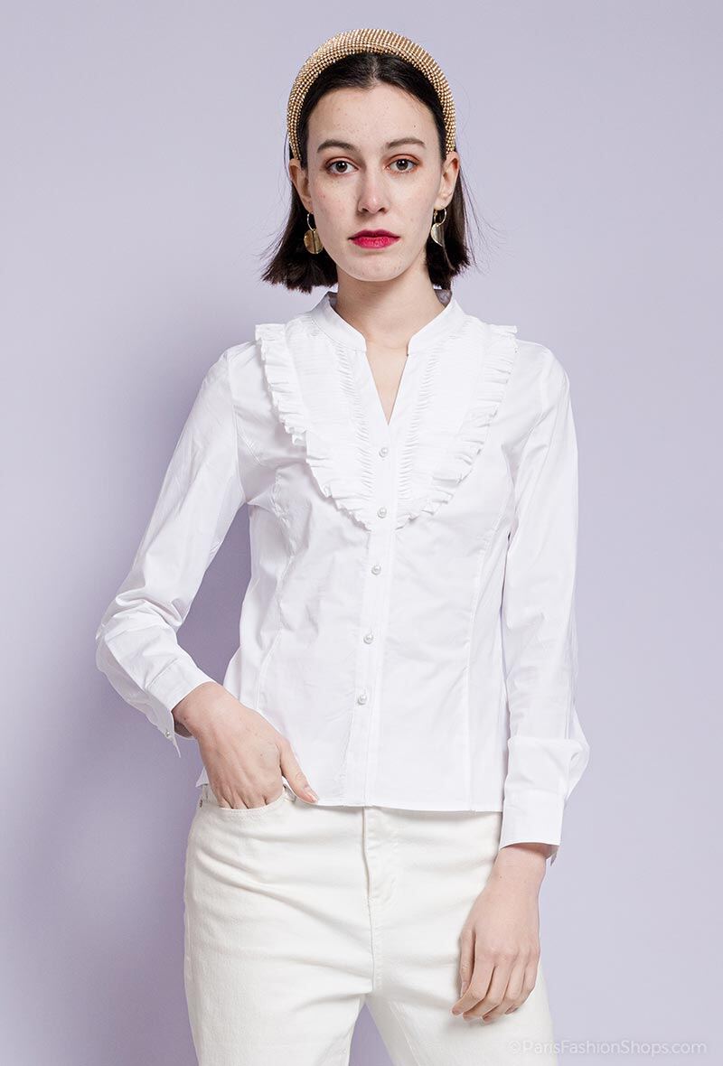 Grossiste Freda - Chemise avec volants plissés