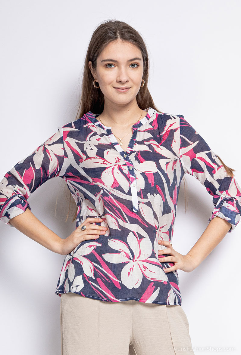 Wholesaler Freda - Tropical print blouse