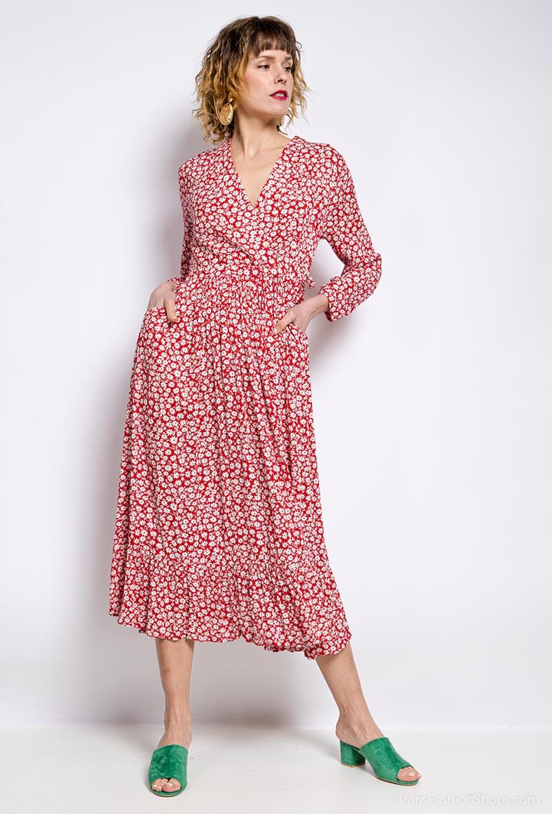 Wholesaler Freda - Wrap midi dress
