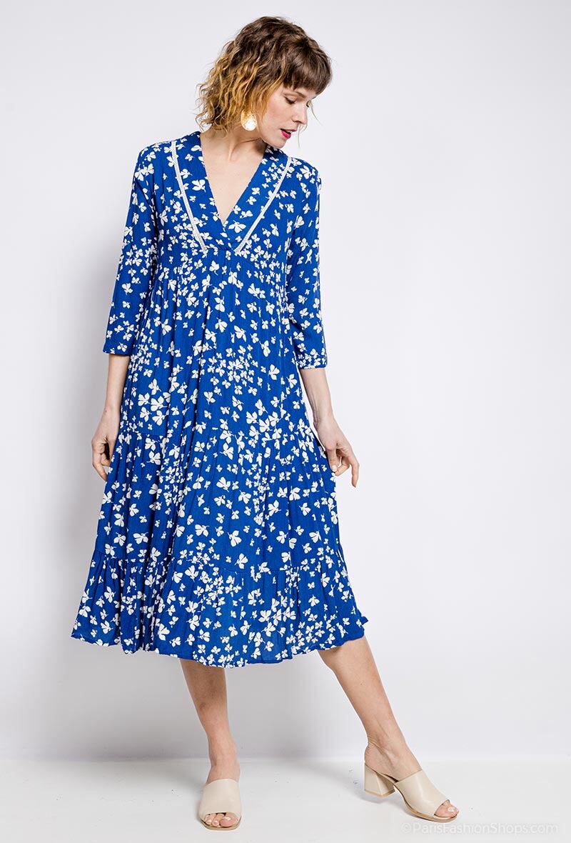 Wholesaler Freda - Printed midi dress