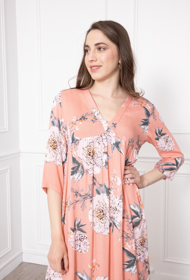 Wholesaler Freda - Long Printed Dress