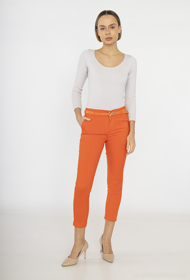 Wholesaler Freesia - Ankle pants chinos with belt