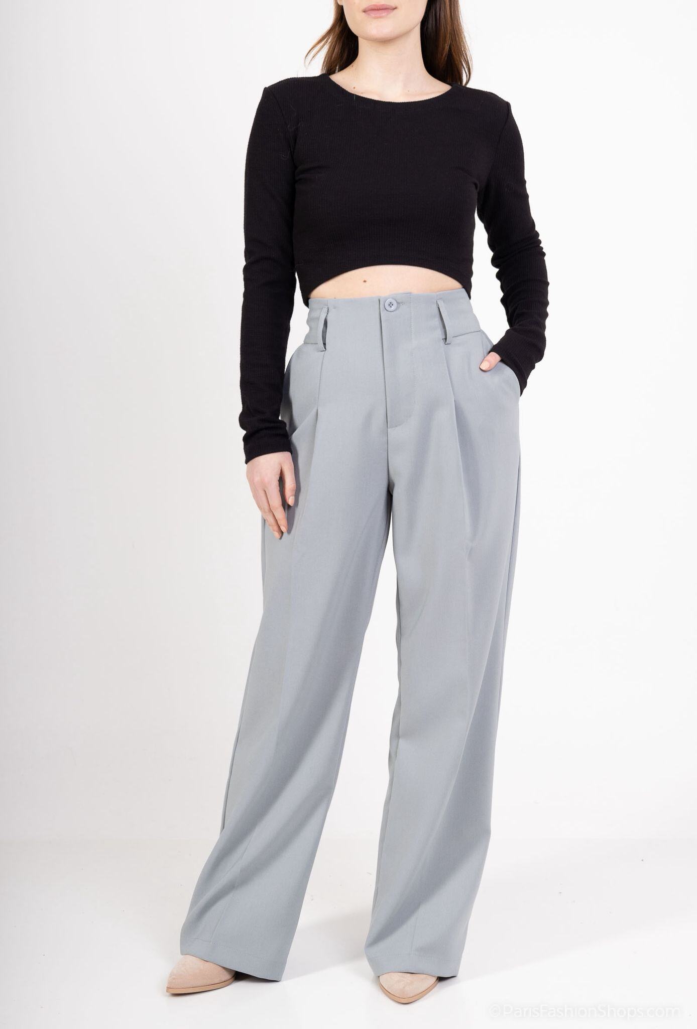 Mayorista Freesia - Pantalón de pierna ancha de talle alto