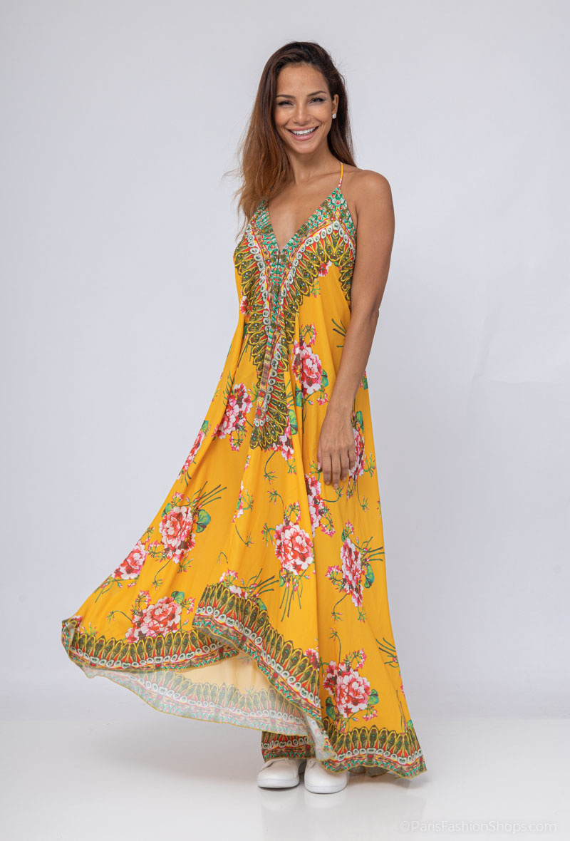 Wholesaler Frime Beachwear - Maxi dress with open back