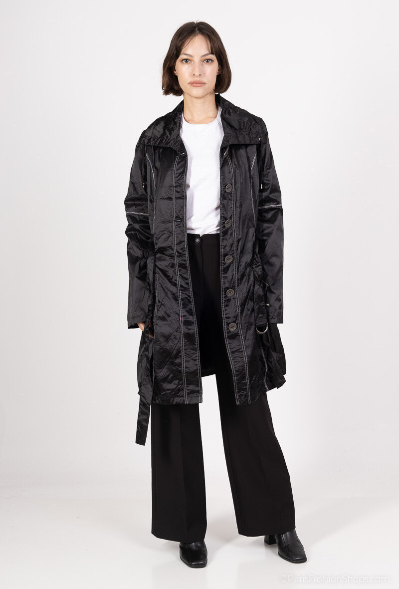 Grossiste Frime Outlet - Manteau mi-long imperméable avec col rabattu