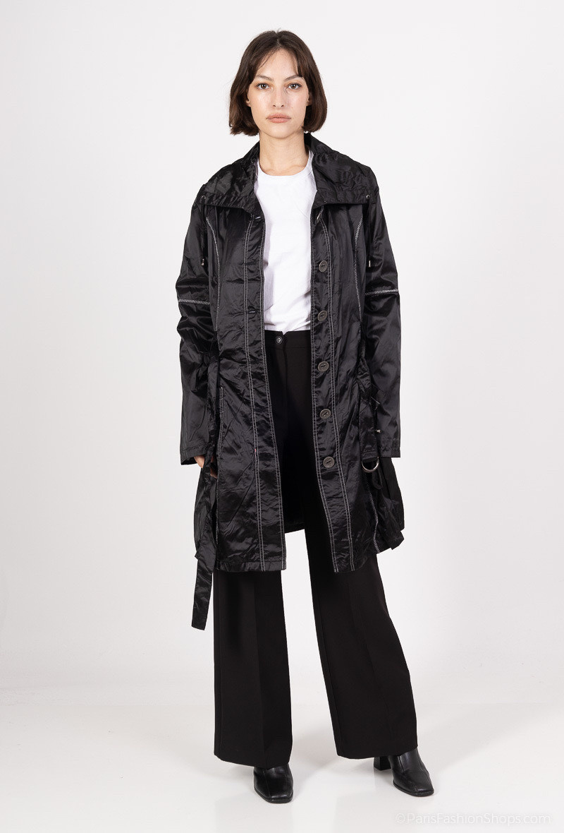 Mayorista Frime Outlet - Abrigo impermeable de media longitud con cuello vuelto