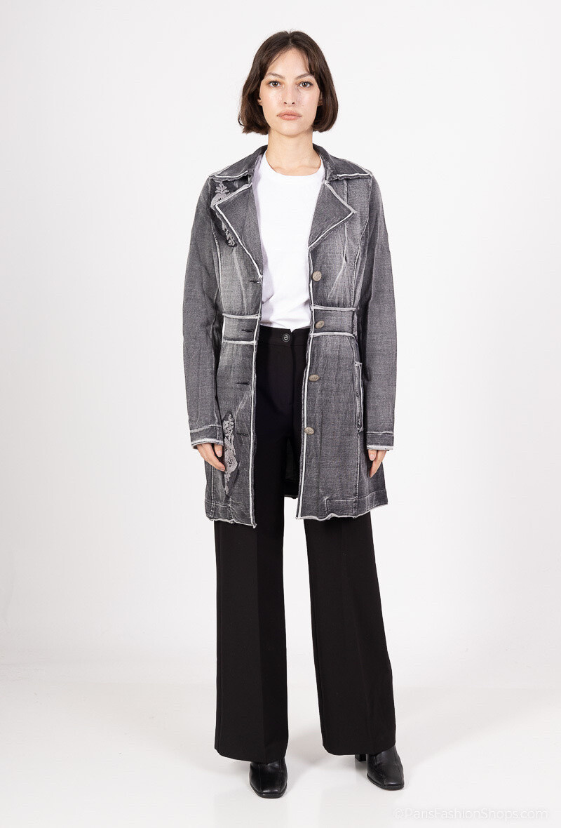 Grossiste Frime Outlet - Manteau long effet denim