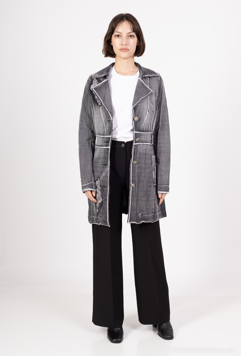 Mayorista Frime Outlet - Abrigo largo con efecto denim
