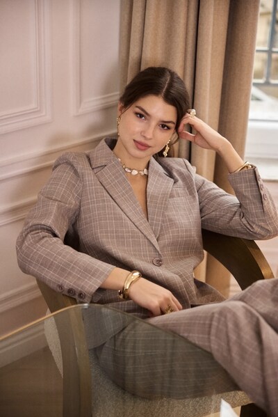 Grossiste Frime Paris - Blazer à carreaux Grossiste Frime Paris - Blazer à carreaux
